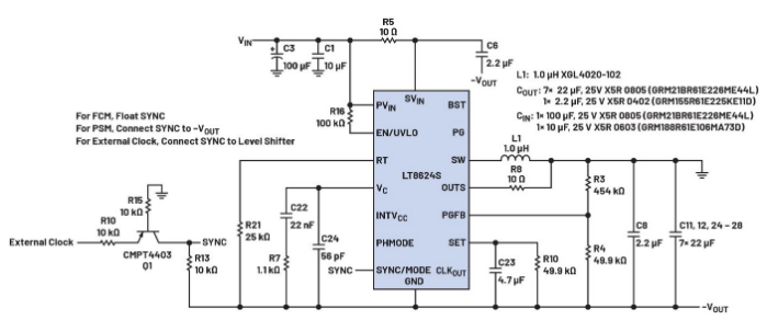 噪聲敏感負電壓軌有救了！反相降壓 - 升壓方案登場